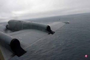 /Canadian maritime patrol aircraft are conducting search operations for the Titanic in the Atlantic near Newfoundland Island.
